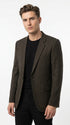 Men’s Vintage Dark Brown Pinstripe Blazer – Classic Retro Sport Coat Outfit
