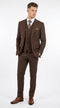 Men’s Brown Pinstripe Edwardian 3 Piece Suit – Vintage Victorian Wedding Suit with Vest