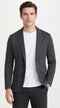 Men’s Charcoal Grey Sport Coat – Classic Two Button Notch Lapel Textured Blazer
