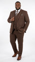 Men’s Brown Pinstripe Edwardian 3 Piece Suit – Vintage Victorian Wedding Suit with Vest