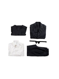 Black Suit Cosplay Costume for Men – Halloween Outfit Without Shoes