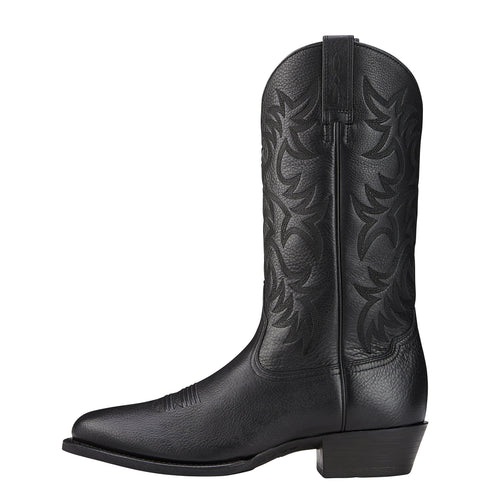 Black Cowboy Boot Heritage R Toe