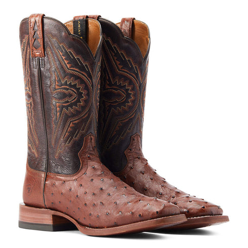 Cinnamon Full Quill Ostrich Boots