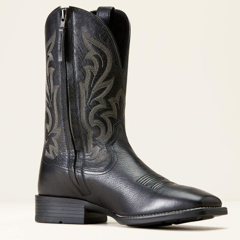 Black Ariat square toe boot