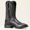 Black Ariat square toe boot