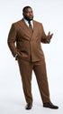 Men’s Vintage Brown Pinstripe Double-Breasted Suit – Classic 1920s Gatsby and 1930s 1940s 1950s Suit