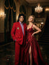 Men’s Red Suit Michael Jackson Award Ceremony Inspired Jacket – Classic Double Breasted Formal Suit , Stylish Party Dinner Jacket, Vintage Stage Wear