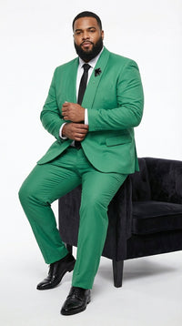 Men’s Emerald Green Tuxedo Suit – Emerald Green Formal Tuxedo with Shawl Lapel Jacket Trousers for Prom, Wedding in Augusta Green