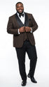 Men’s Chocolate Brown Tuxedo Suit – 3 Piece Shawl Lapel Wedding, Prom and Formal Dinner Tuxedo