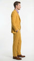 Men’s Mustard Yellow Three Piece Suit | 2 Button Notch Lapel Modern Fit in Gold Color - Church Suit
