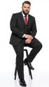 Men’s Gomez Addams Black Pinstripe 3 Piece Suit – Vintage Gangster Gothic Style Suit