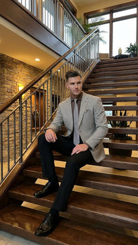 Men’s Black and White Houndstooth Blazer Jacket, Classic Formal Sport Coat for Business, Wedding and Dress Wear