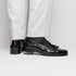 Zelli Franco Tassel Loafers in Genuine Caiman Crocodile - Black
