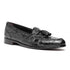 Zelli Franco Tassel Loafers in Genuine Caiman Crocodile - Black