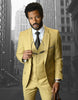 Mens 2 Button Skinny Vested Wool Suit in Chestnut