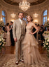 Men’s Light Tan Tweed Great Gatsby 3 Piece Suit – Vintage Vested Wedding Suit, 1920s Classic Formal Outfit Herringbone