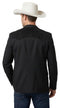 Men’s Black Western Blazer – Cowboy Sport Coat with Western Yoke Design