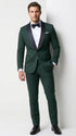 Men’s Father of the Bride Tuxedo Suit – Shawl Lapel Wedding Suit in Black, Navy or Hunter Green