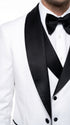 Men’s White and Black Western Wedding Tuxedo – Cowboy Style 3-Piece Traje para Boda with Double-Breasted Vest