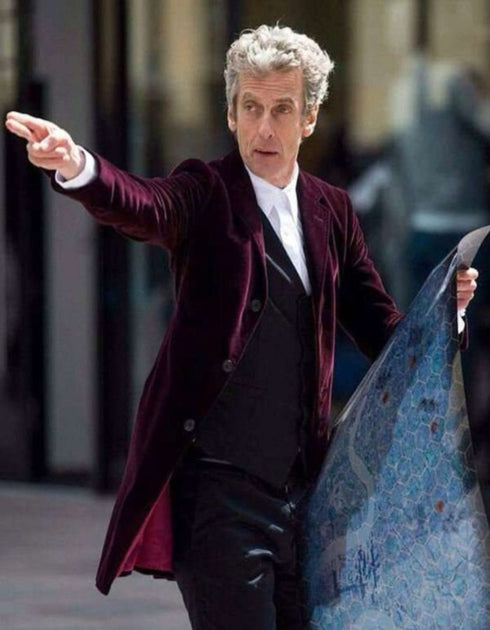 12th Doctor Maroon Velvet Coat