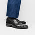 Zelli Roma Classic Penny Loafers in Genuine Black Ostrich Quill
