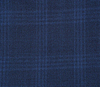 English Laundry 2-Piece Blue Plaid Wool Blend Slim Fit Dress Suit