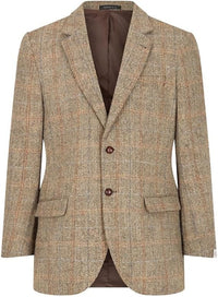 Walker and Hawkes Harris Tweed Blakemore Blazer for Men - Hand-Woven Wool Tweed Jacket with Polyester Lining, Regular Fit