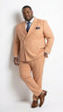 Men’s Peach Double Breasted Suit – Wedding & Prom Formal Suit Set, Classic Blazer and Pants Slim Fitted