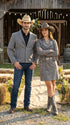 Mens Gray Western Blazer Set – Cowboy Style Jacket and Pants Outfit Classic Country Western Suit