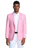 Mens Easter Suit - Jacket and Pants in Summer Color Pink Modern Fit Lightweight