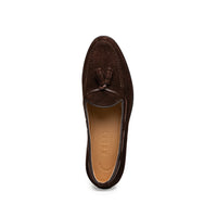 Zelli Franco Classic Tassel Loafers in Nicotine Suede Goatskin