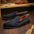 Zelli Bruno Handcrafted Italian Suede Loafer in Sophisticated Navy