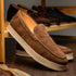 Zelli Amato Handcrafted Suede Espadrille Loafer in Dark Brown