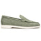 Zelli Livorno Stampata Crocodile-Embossed Nubuck Loafer in Celery