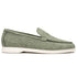 Zelli Livorno Stampata Crocodile-Embossed Nubuck Loafer in Celery