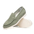 Zelli Livorno Stampata Crocodile-Embossed Nubuck Loafer in Celery