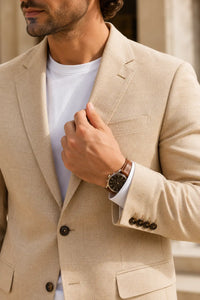 Mens Tan Sport Coat - Beige Color Blazer - Summer Jackets