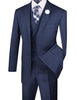 Harlem Nights Suits for Men - 1920s Blue Square Plaid Mens Suit 3 Piece Regular Fit Vinci V2RW-13