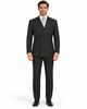 Mens Double Breasted Gangster Bold Pinstripe Suit in Black