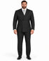 Mens Double Breasted Gangster Bold Pinstripe Suit in Black