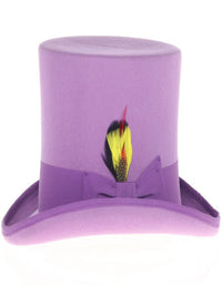 Victorian Steampunk Top Hat - 1800 19th Century - Dressy Loden Felt Top Purple Hat