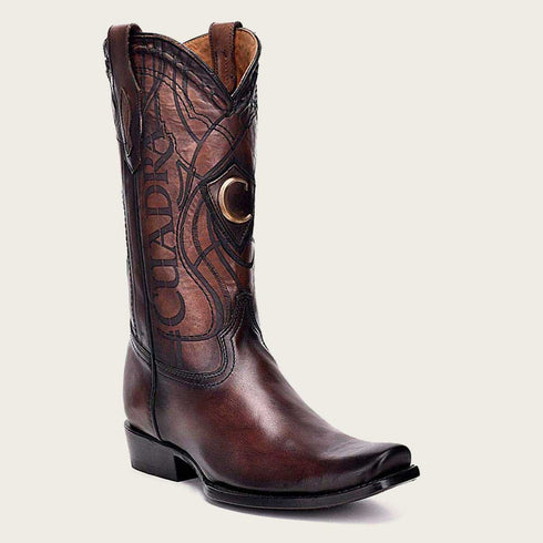 Brown Semi Square Toe Mens Western Cuadra Boots