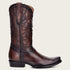 Brown Semi Square Toe Mens Western Boots