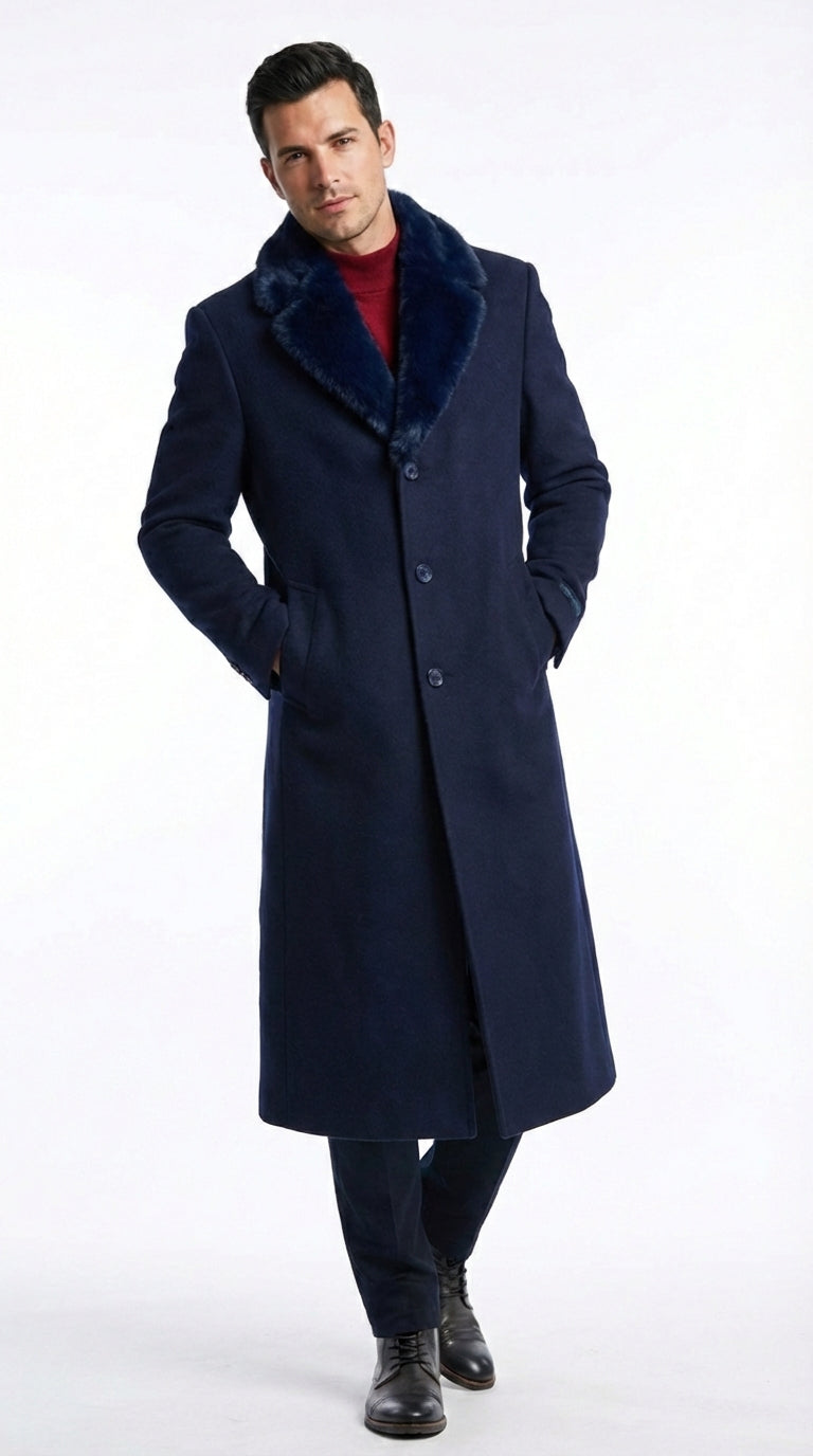 Men's Blue Overcoat for Sale OvercoatUSA Men's Blue Overcoat for Sale OvercoatUSA