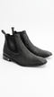 Men’s Shark Skin Cowboy Boots – Black Exotic Leather Western Chelsea Ankle Boots by Vestigium