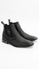 Men’s Shark Skin Cowboy Boots – Black Exotic Leather Western Chelsea Ankle Boots by Vestigium