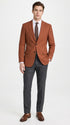 Men’s Burnt Orange Suit Jacket – 2 Button Notch Lapel Formal Blazer