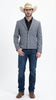 Mens Gray Western Blazer Set – Cowboy Style Jacket and Pants Outfit Classic Country Western Suit
