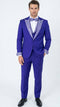 Men’s Purple and white sivler lapel  Embellished Tuxedo Suit –  Formal Wedding, Prom, and Gala Outfit Mardi Gras