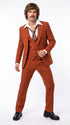 Men’s Burnt Orange 3-Piece Suit – 1970s Disco, Retro Rockabilly, Prom and Party Suit